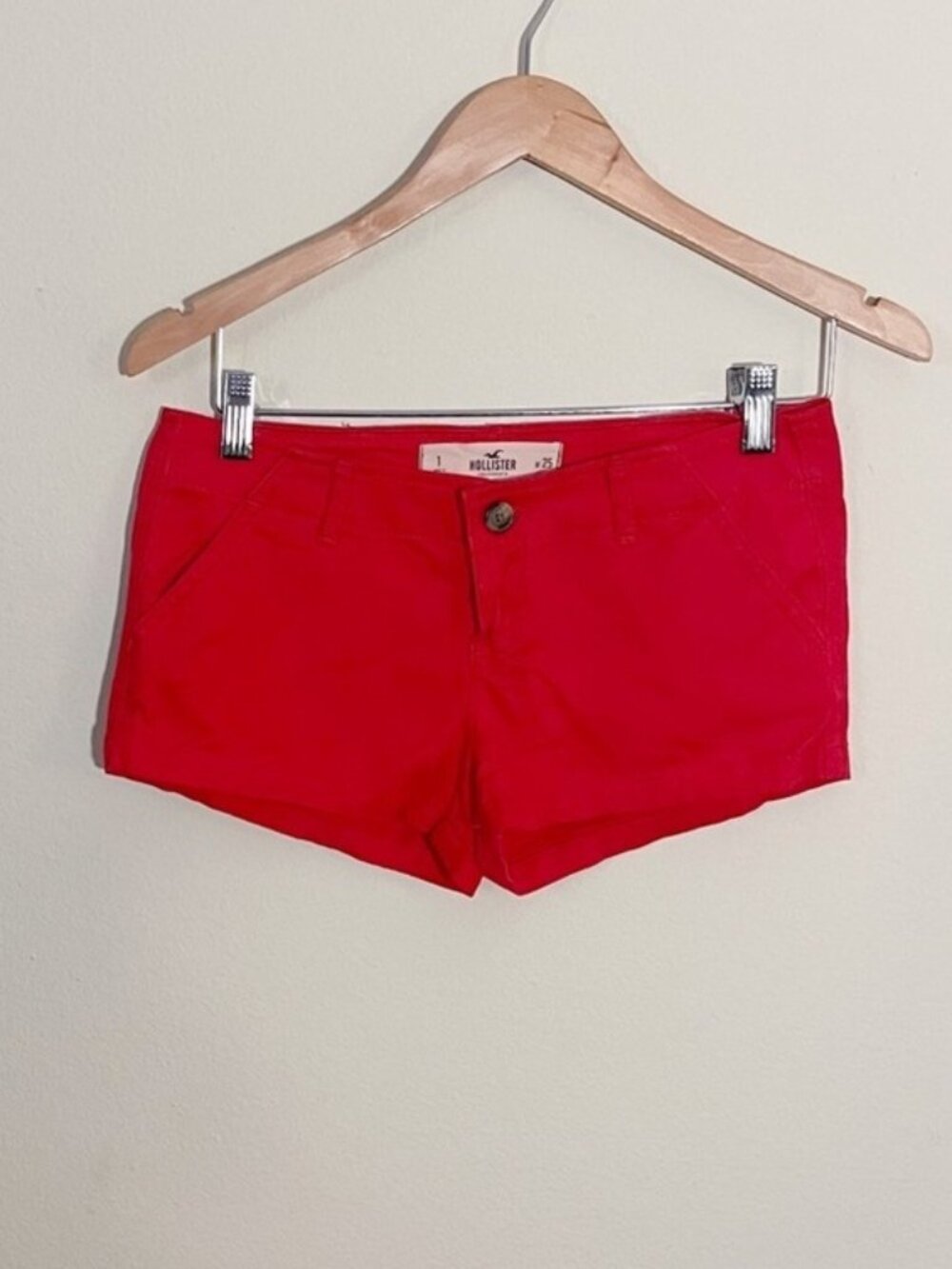 Red Denim Shorts
